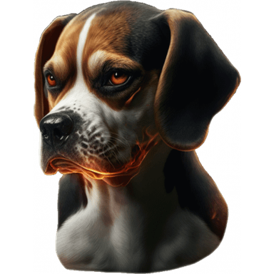 Mascotte Helldog136, un beagle